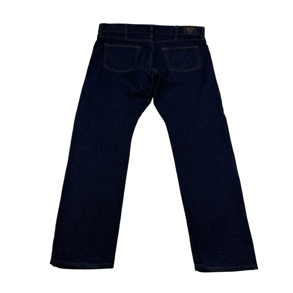 Brooks Brothers Red Fleece 40x32 Blue Slim‎ Fit Cotton Spandex 5 Pocket Jeans - Picture 2 of 7